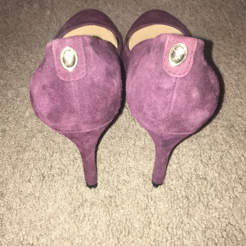 Ivanka Trump Purple Suede Platform Pumps Sophia
